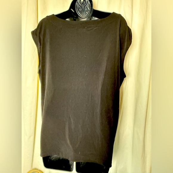 Calvin Klein "CK" Chain Detail Black Lightweight Sleeveless Tunic Womens Sz XL - Picture 4 of 5